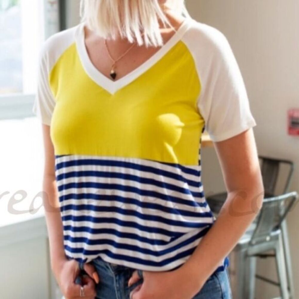 Colorblock Striped  Tee‎ - Picture 4 of 12